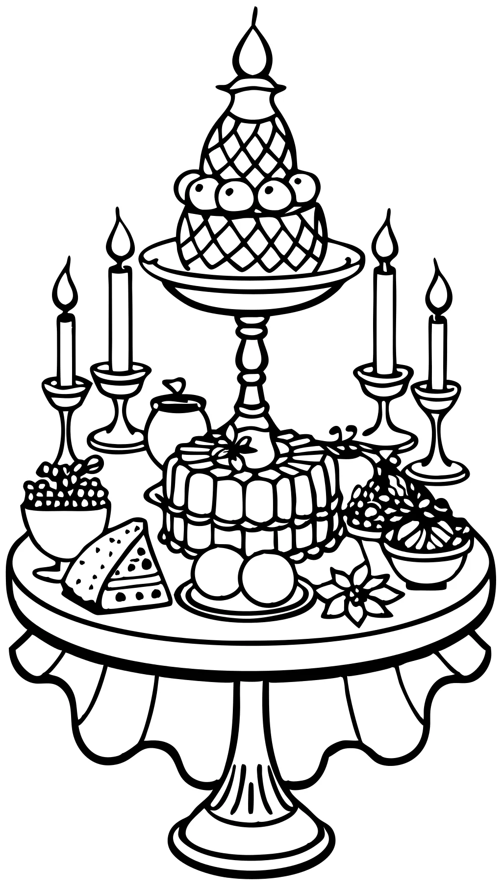 table coloring page